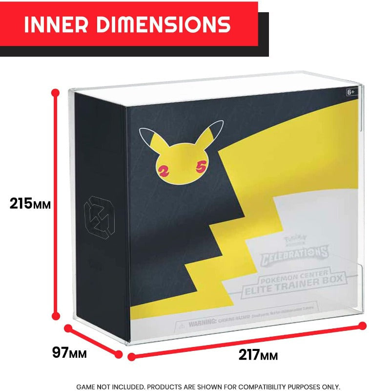 Pokemon ETB Center 25th Celebrations Elite Trainer Box (online EXCLUSIVE) - EVORETRO PET Protector 0.45MM - Pack of 1