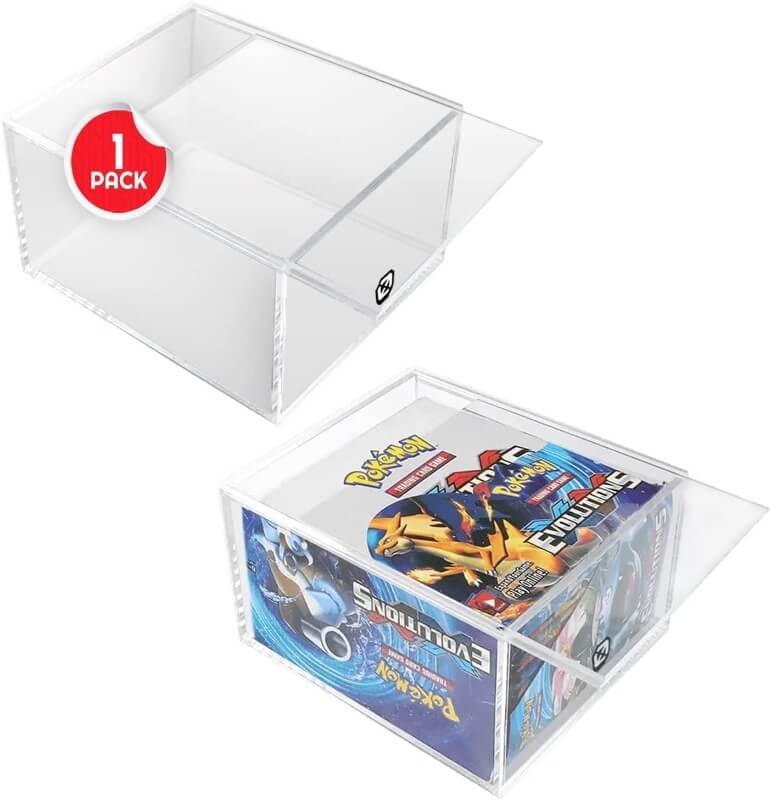 Pokemon Booster Box w/ Sliding Lid Anti-UV - EVORETRO Acrylic Protector 4.0MM