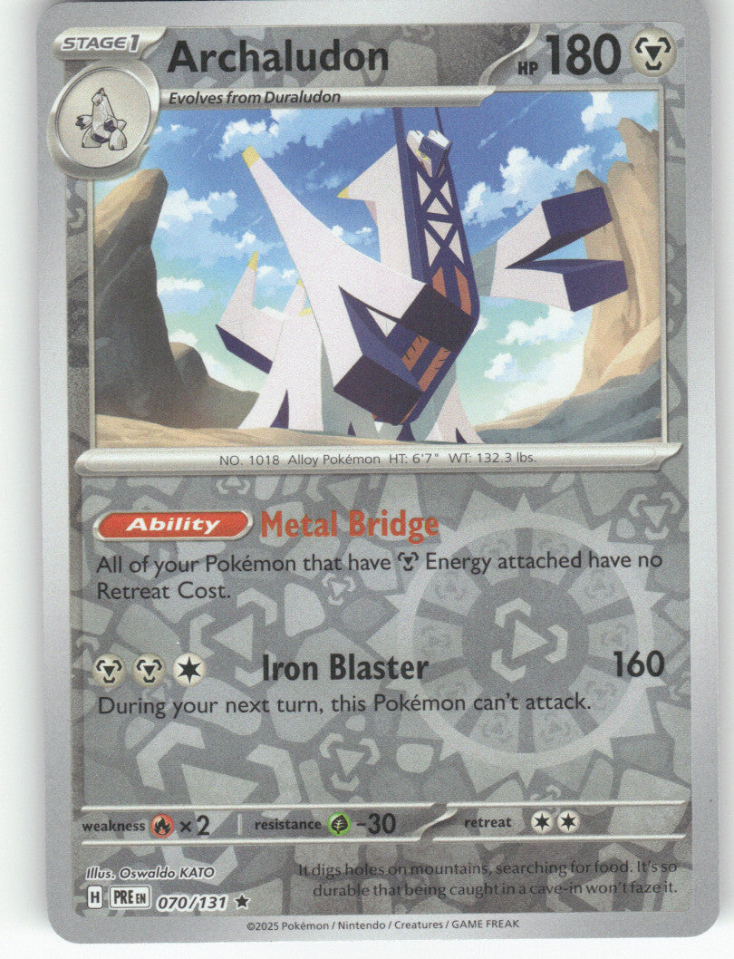 Archaludon Reverse Holo Rare SV: Prismatic Evolutions 070/131 NM