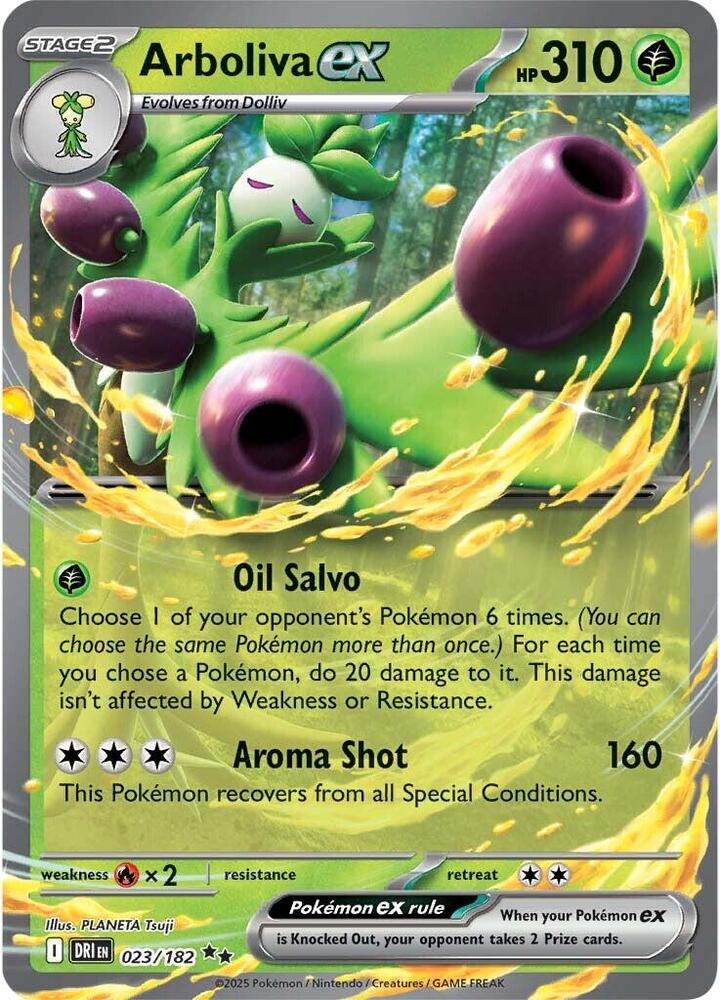 Arboliva ex Holo Double Rare SV10: Destined Rivals 023/182 NM