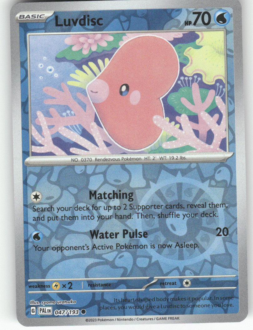 Luvdisc Reverse Holo Common SV02: Paldea Evolved 047/193 NM
