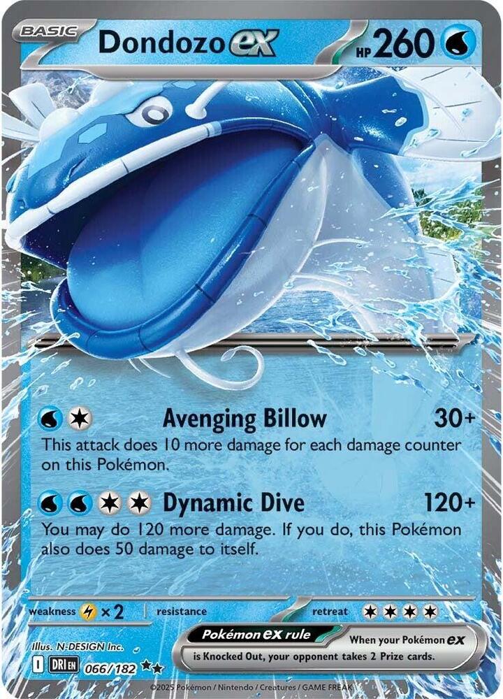 Dondozo ex Holo Double Rare SV10: Destined Rivals 066/182 NM