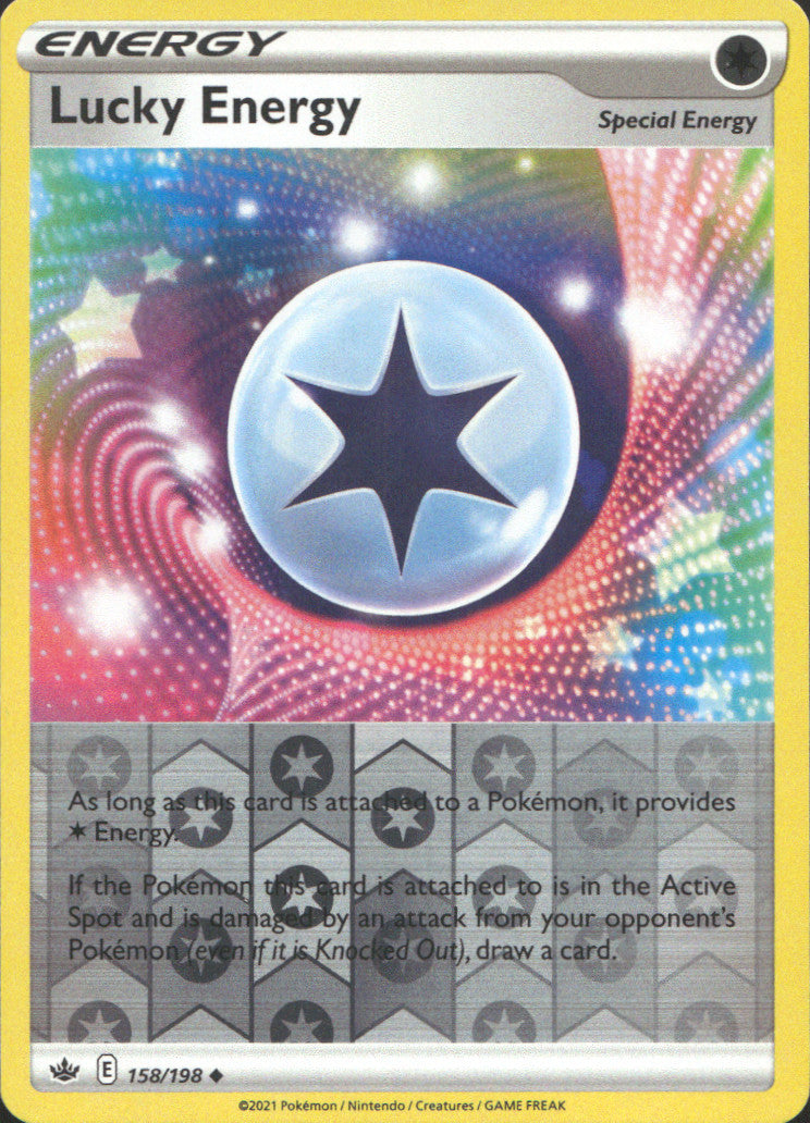 Lucky Energy Reverse Holo Uncommon SWSH06: Chilling Reign 158/198 NM