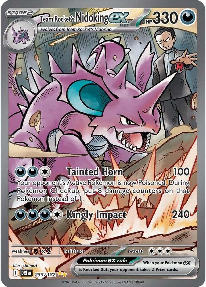 Team Rocket's Nidoking ex Holo SIR SV10: Destined Rivals 233/182 NM