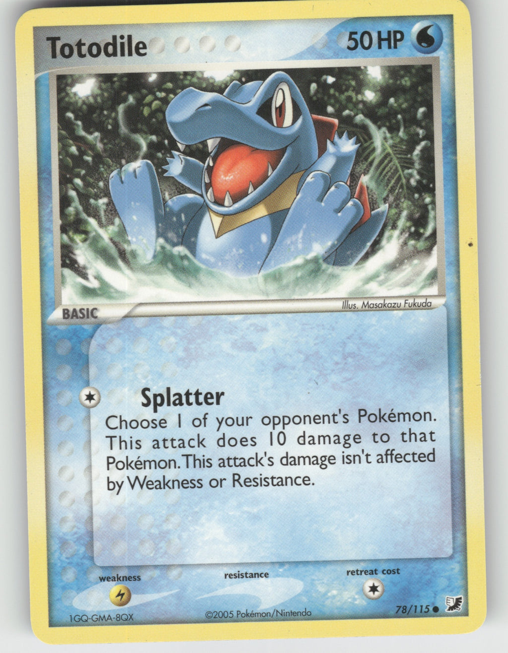 Totodile Common EX Unseen Forces 78/115 NM