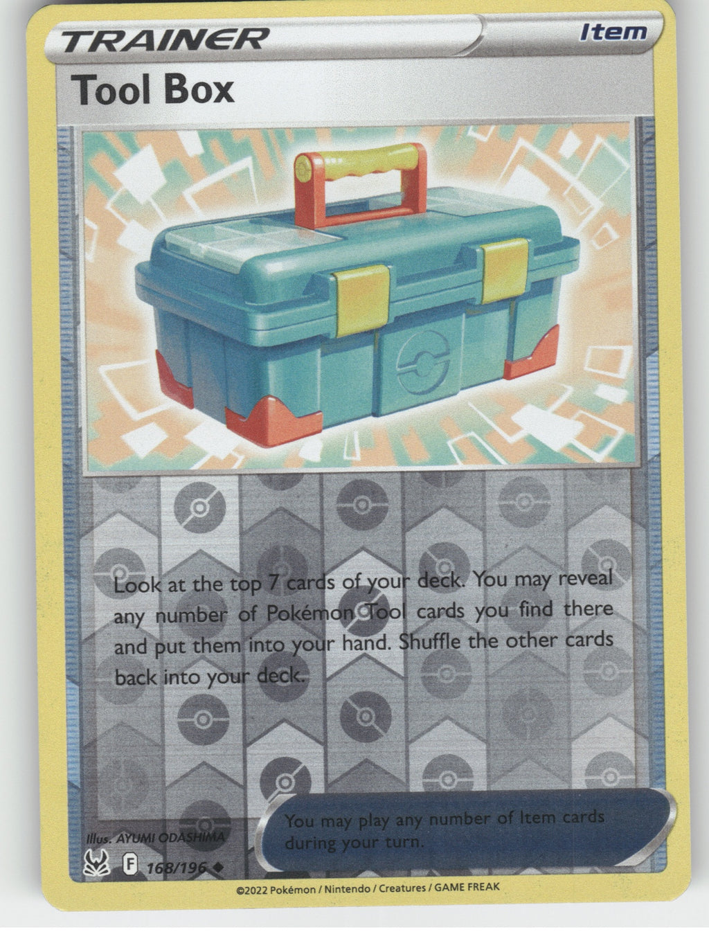 Tool Box Reverse Holo Uncommon SWSH11: Lost Origin 168/196 NM