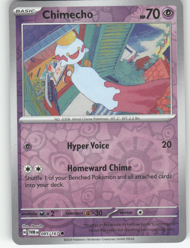 Chimecho Reverse Holo Common SV06: Twilight Masquerade 085/167 NM