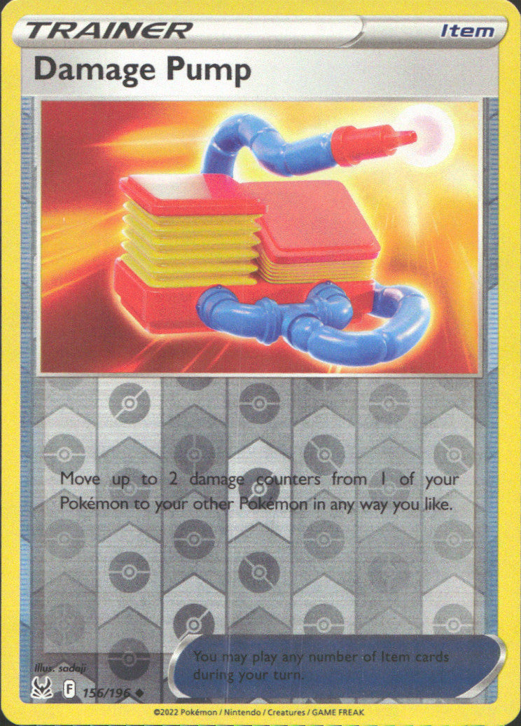 Damage Pump Reverse Holo Uncommon SWSH11: Lost Origin 156/196 NM