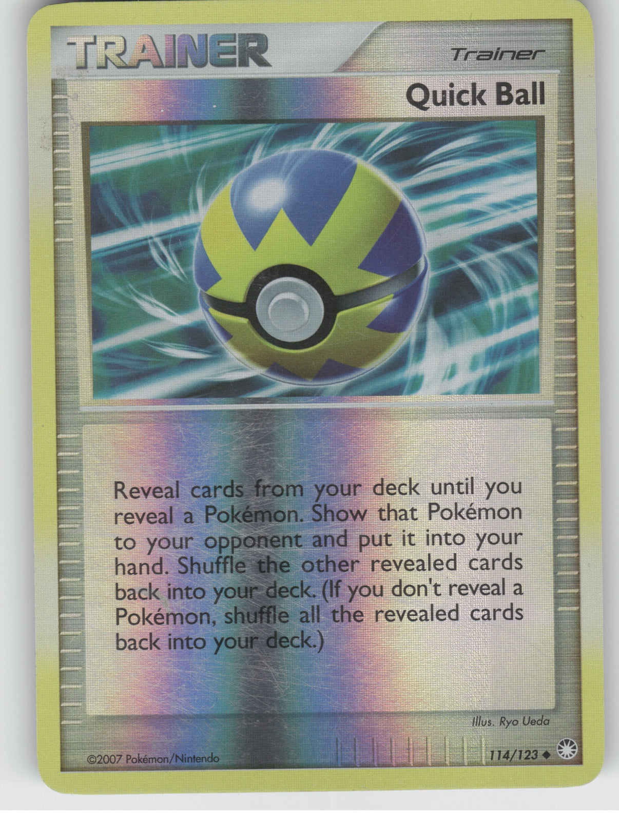 Quick Ball Reverse Holo Uncommon Mysterious Treasures 114/123 MP