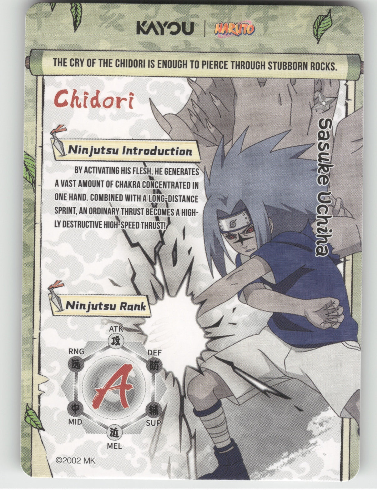 Sasuke Uchiha Base SSR Earth Scroll Series 2 021L3 NM back