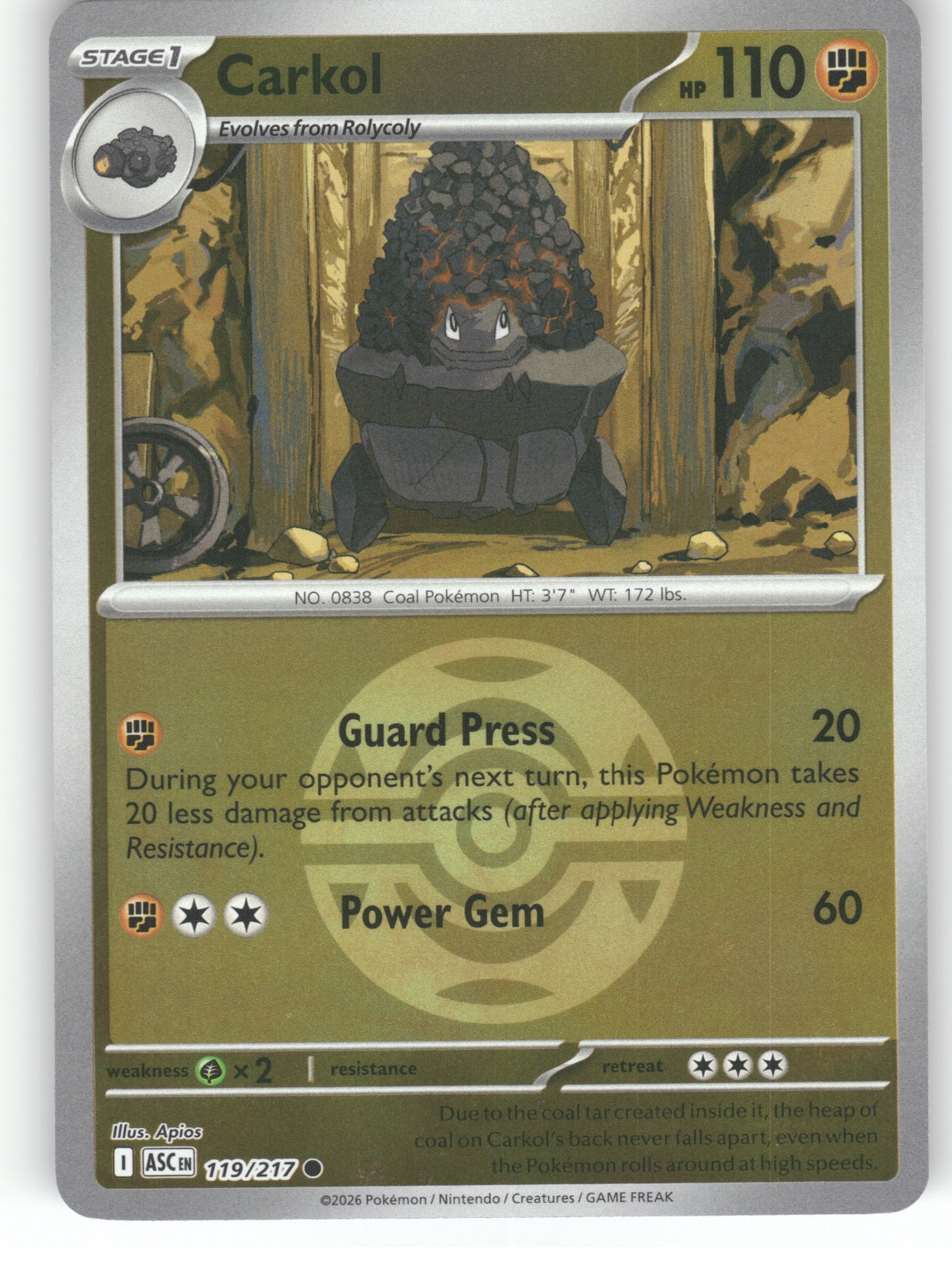Carkol (Dusk Ball) Reverse Holo Common ME: Ascended Heroes 119/217 NM