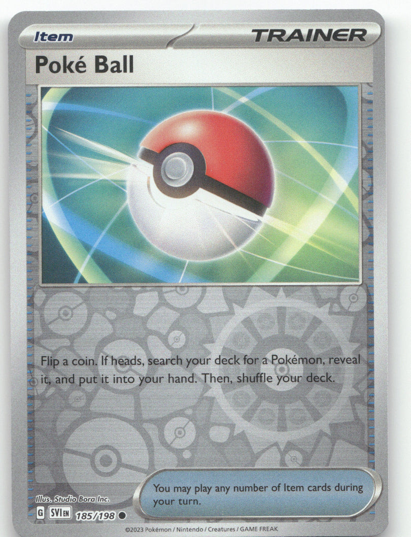 Poke Ball Reverse Holo Common SV01: Scarlet & Violet Base Set 185/198 NM