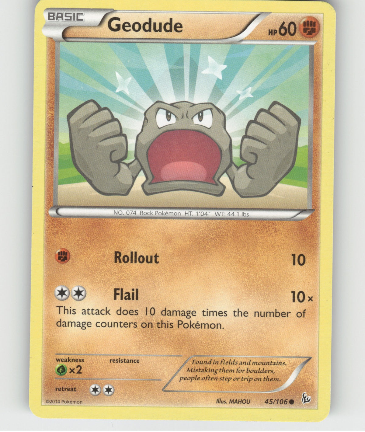 Geodude Common XY - Flashfire 45/106 NM