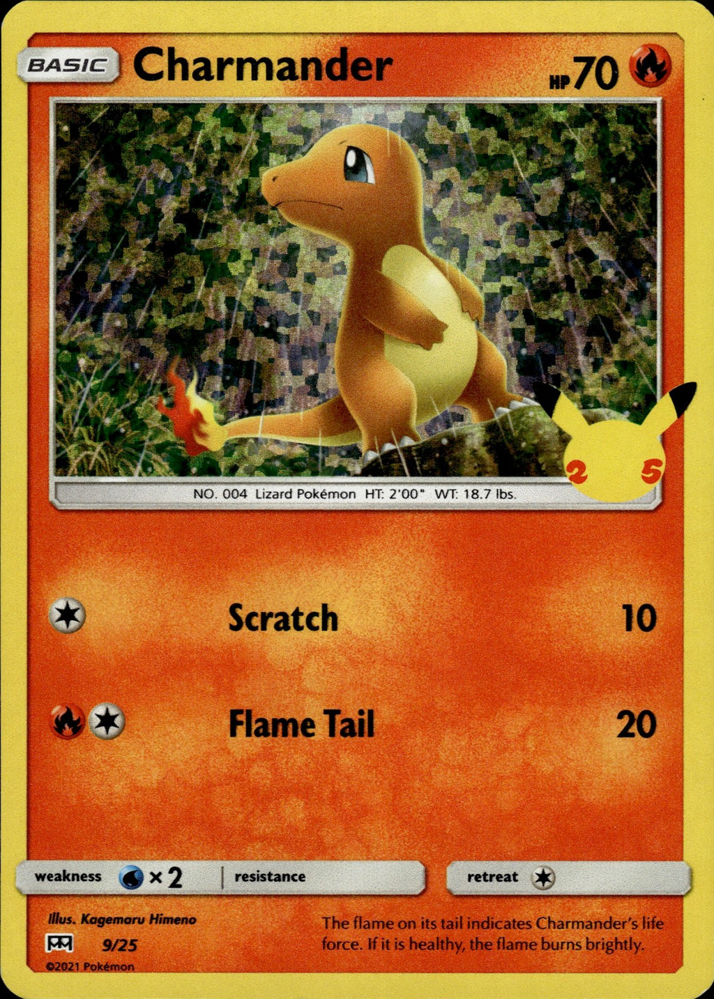 Charmander Holo Promo McDonald's 25th Anniversary Promos 009/025 NM