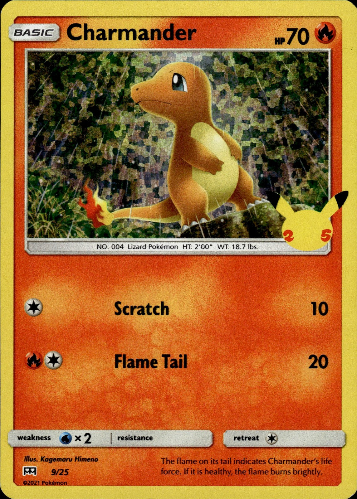 Charmander Holo Promo McDonald's 25th Anniversary Promos 009/025 NM