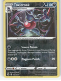 Toxicroak Reverse Holo Rare SWSH08: Fusion Strike 166/264 NM