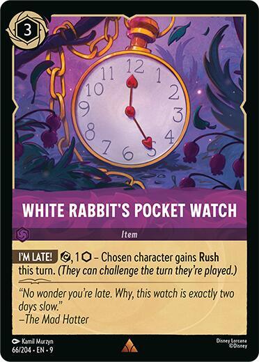 White Rabbit's Pocket Watch Rare Fabled 66/204 NM