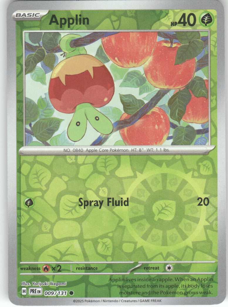 Applin Reverse Holo Common SV: Prismatic Evolutions 009/131 NM
