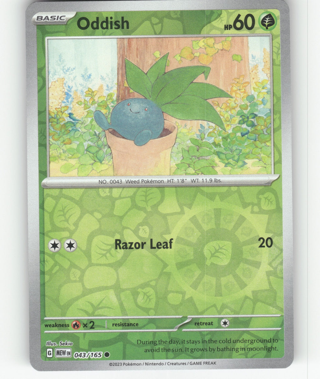 Oddish Reverse Holo Common SV: Scarlet & Violet 151 043/165 NM