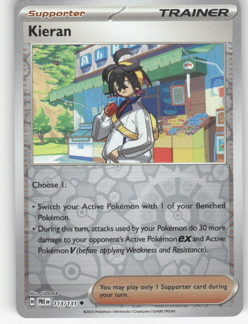 Kieran Reverse Holo Uncommon SV: Prismatic Evolutions 113/131 NM