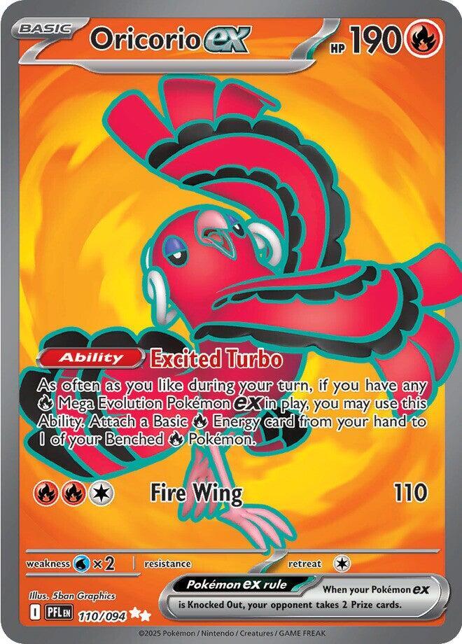 Oricorio ex Holo Ultra Rare ME02: Phantasmal Flames 110/094 NM
