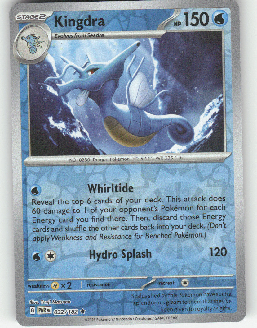 Kingdra Reverse Holo Rare SV04: Paradox Rift 032/182 NM
