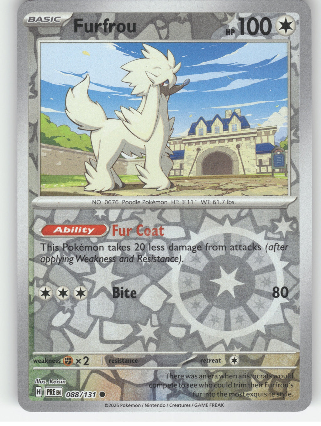 Furfrou Reverse Holo Common SV: Prismatic Evolutions 088/131 NM