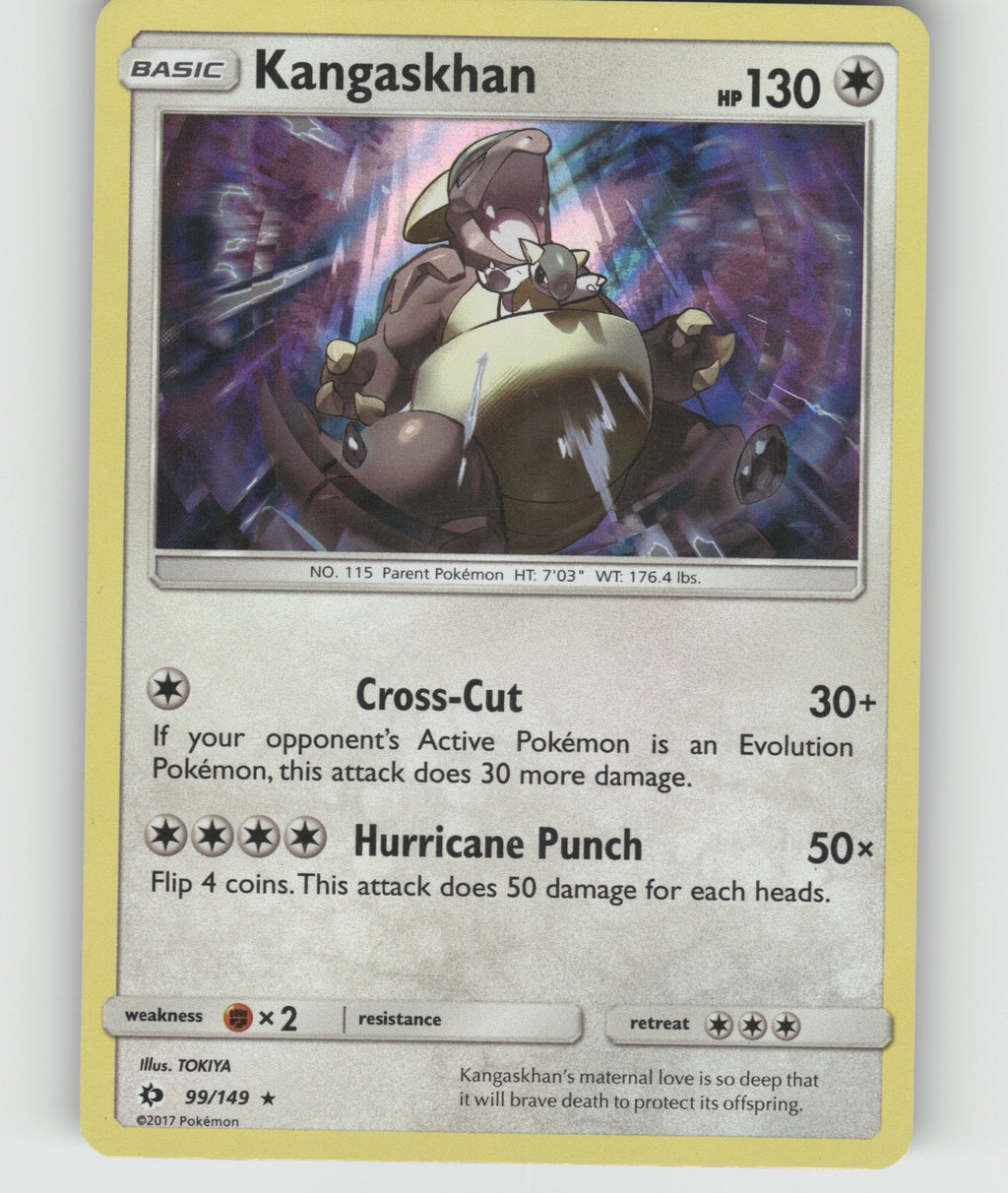 Kangaskhan Holo Rare SM Base Set 99/149 NM