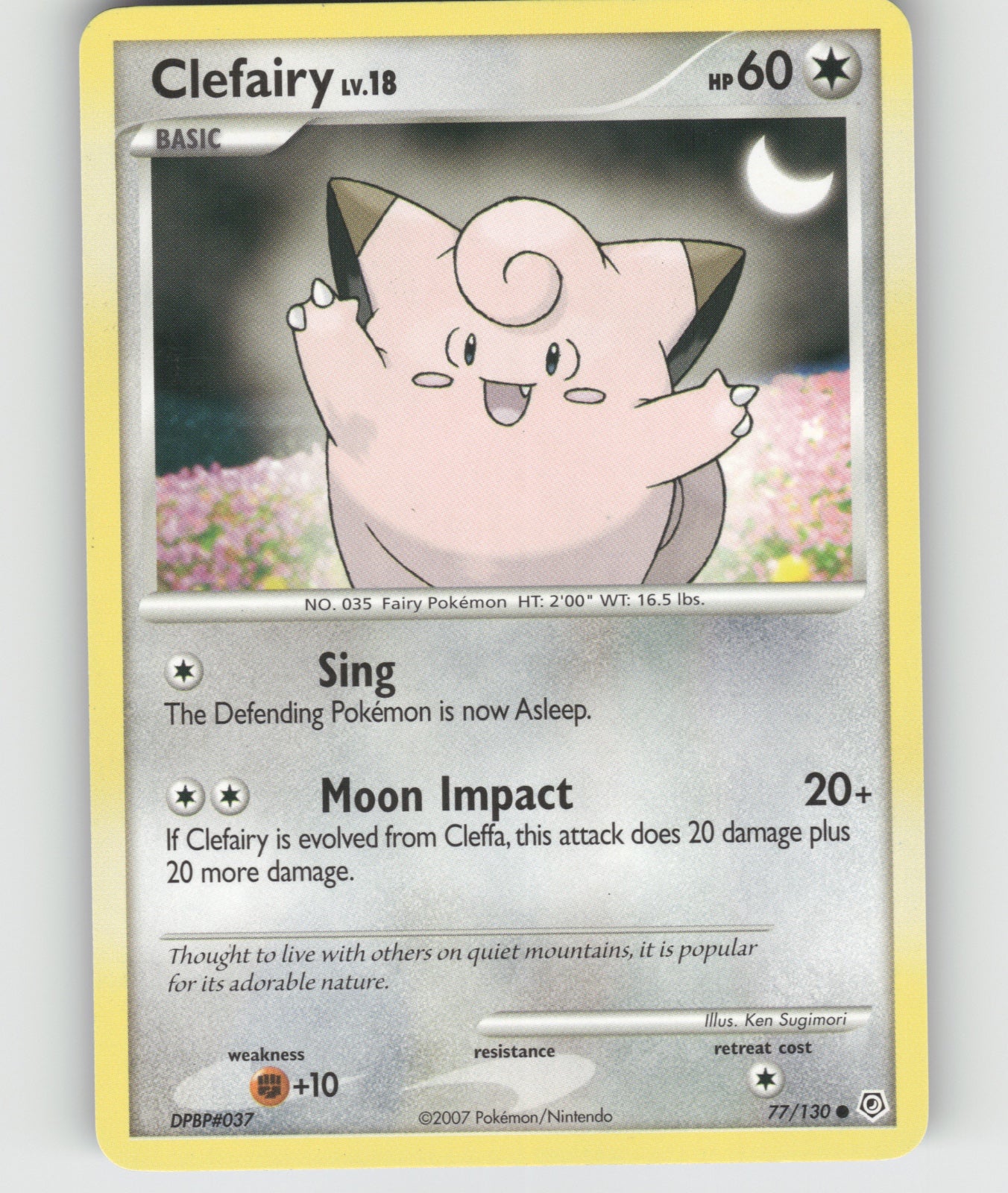Clefairy Common Diamond and Pearl 77/130 NM