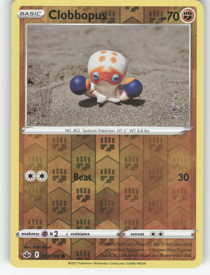 Clobbopus Reverse Holo Common SWSH06: Chilling Reign 091/198 NM