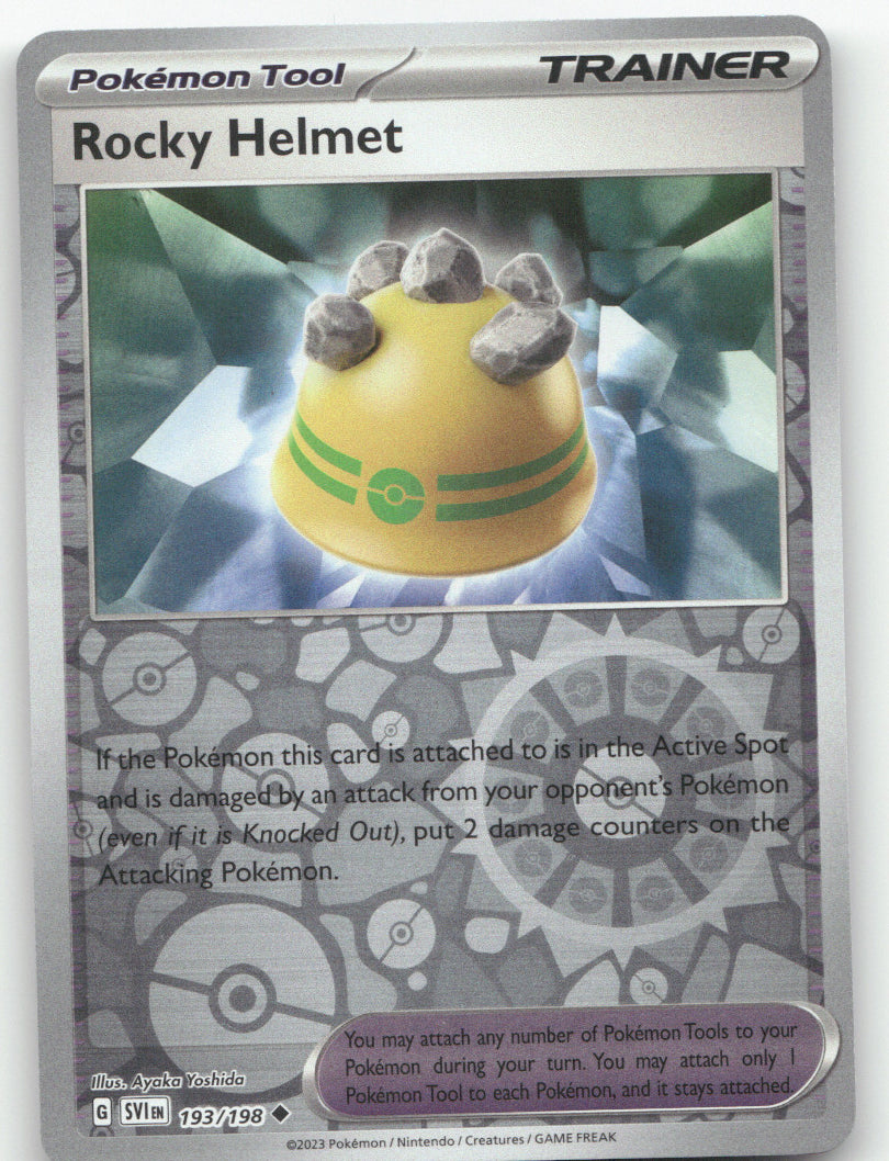 Rocky Helmet Reverse Holo Uncommon SV01: Scarlet & Violet Base Set 193/198 NM
