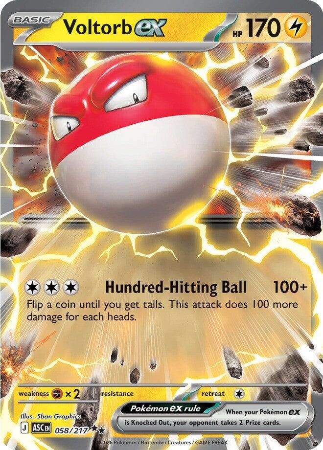 Voltorb ex Holo Double Rare ME: Ascended Heroes 058/217 NM