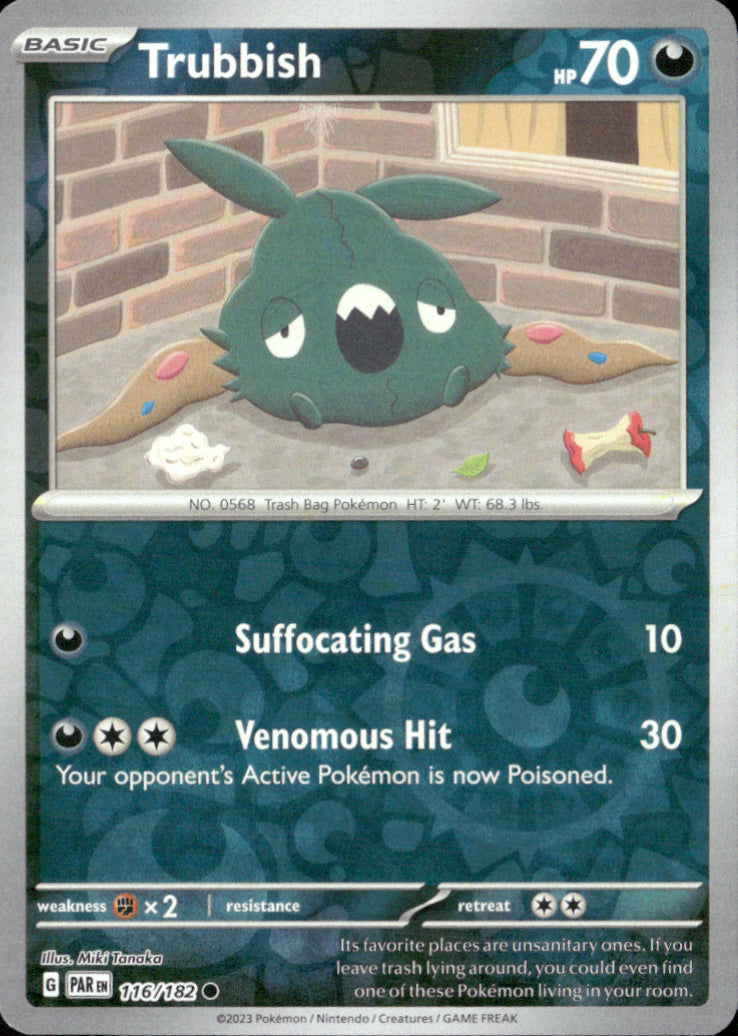 Trubbish Reverse Holo Common SV04: Paradox Rift 116/182 NM
