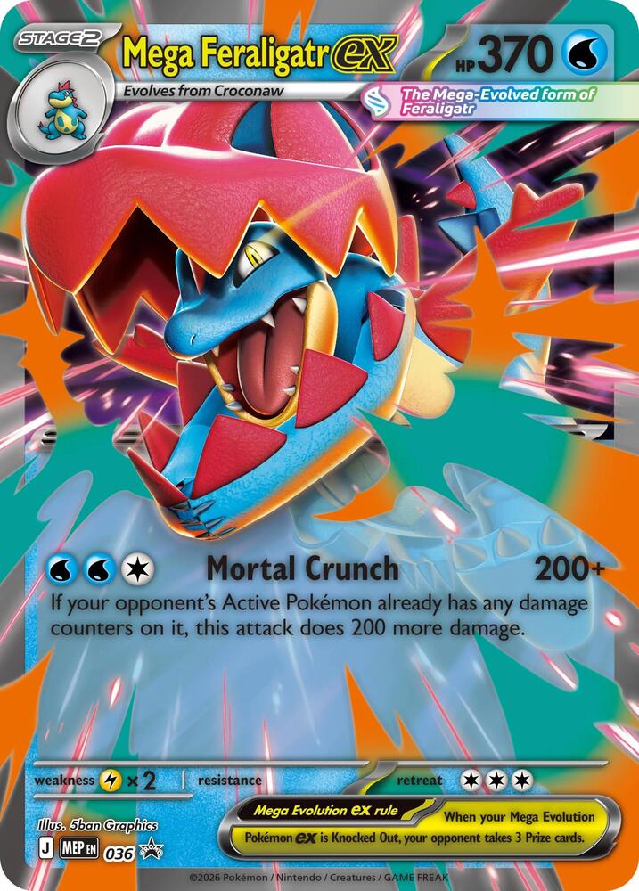 Mega Feraligatr ex Holo Promo Jumbo Cards 036 NM