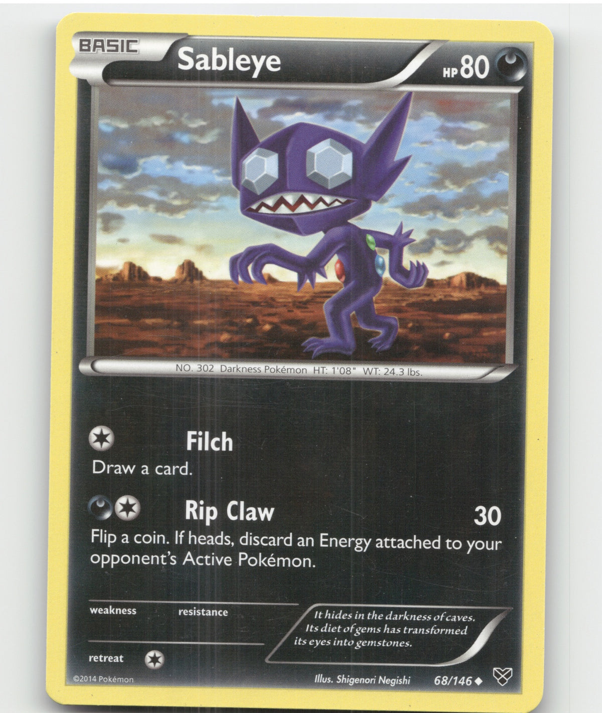 Sableye Uncommon XY Base Set 68/146 LP