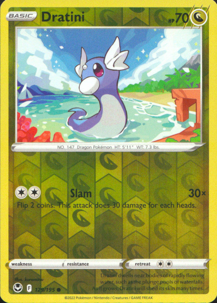 Dratini Reverse Holo Common SWSH12: Silver Tempest 129/195 NM