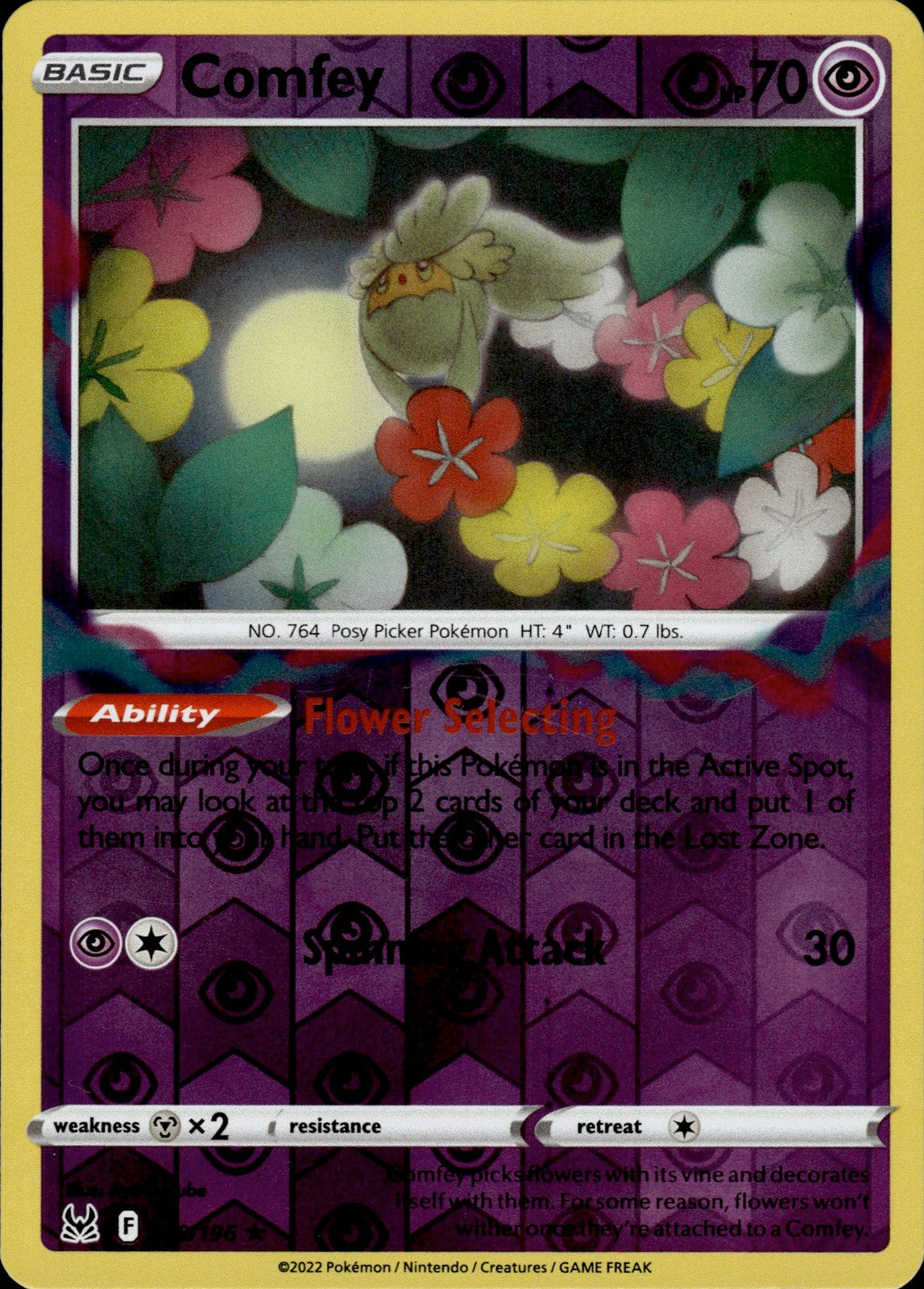 Comfey Reverse Holo Rare SWSH11: Lost Origin 079/196 NM