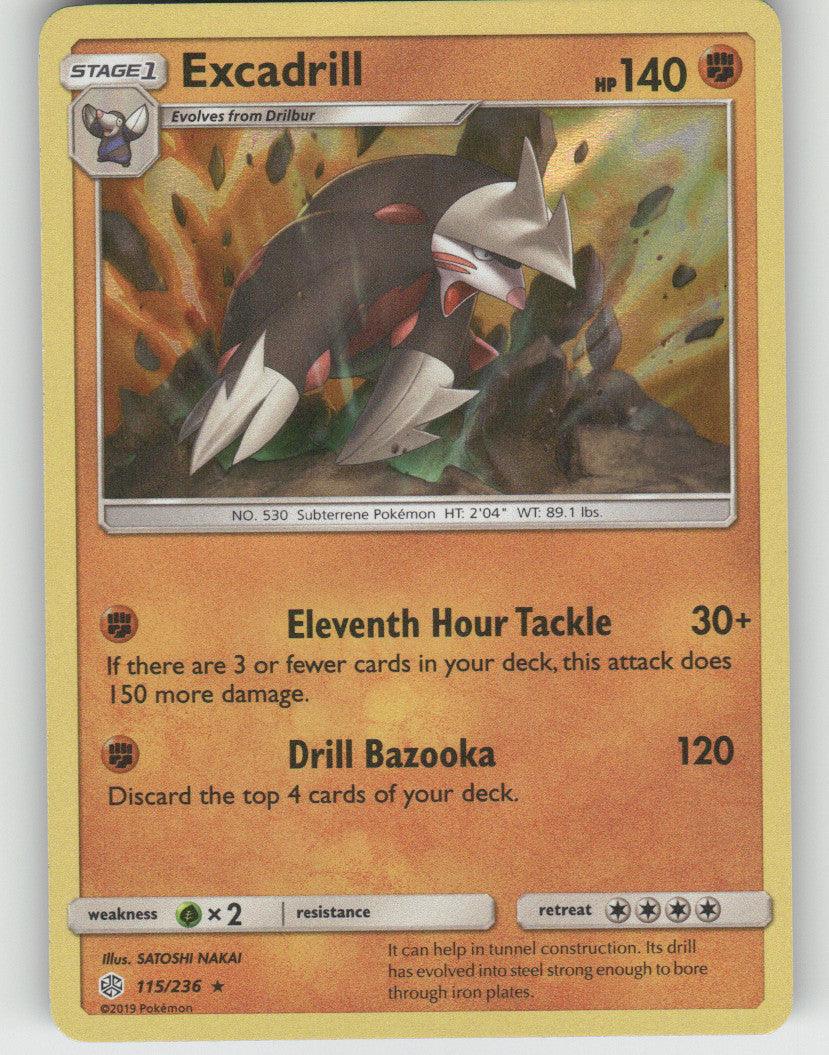 Excadrill Holo Rare SM - Cosmic Eclipse 115/236 NM