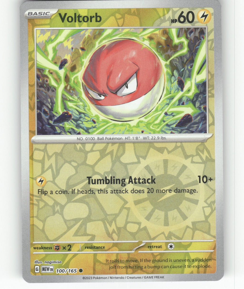 Voltorb Reverse Holo Common SV: Scarlet & Violet 151 100/165 NM