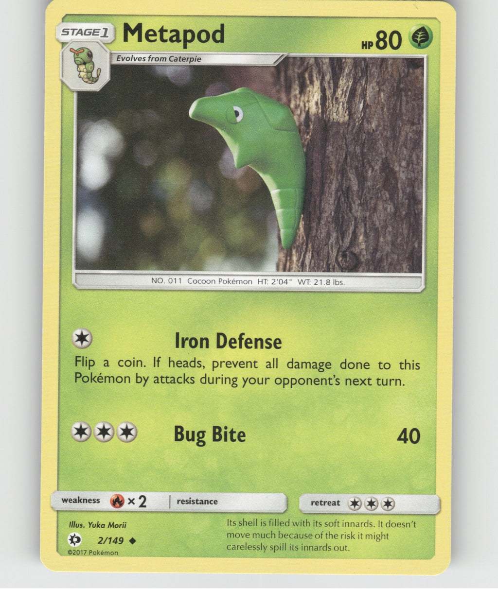 Metapod Uncommon SM Base Set 2/149 NM