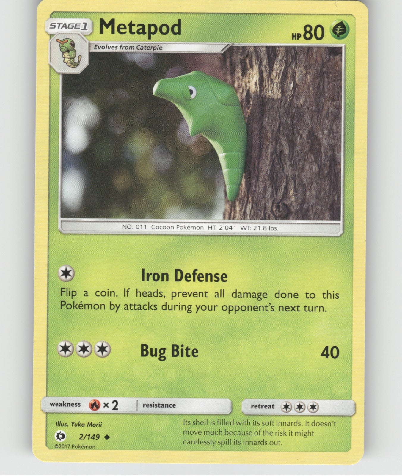 Metapod Uncommon SM Base Set 2/149 NM