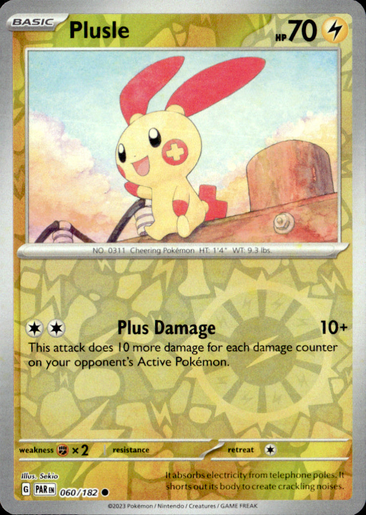 Plusle Reverse Holo Common SV04: Paradox Rift 060/182 NM