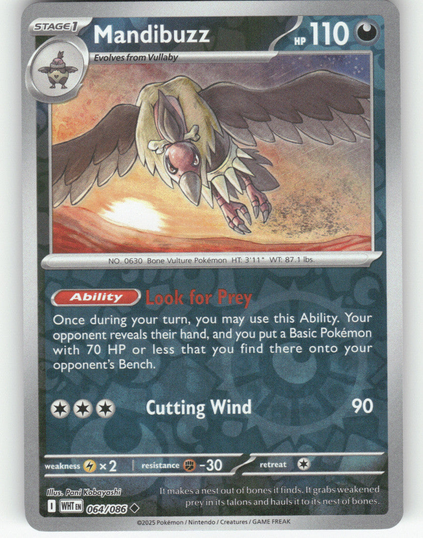 Mandibuzz Reverse Holo Uncommon SV: White Flare 064/086 NM