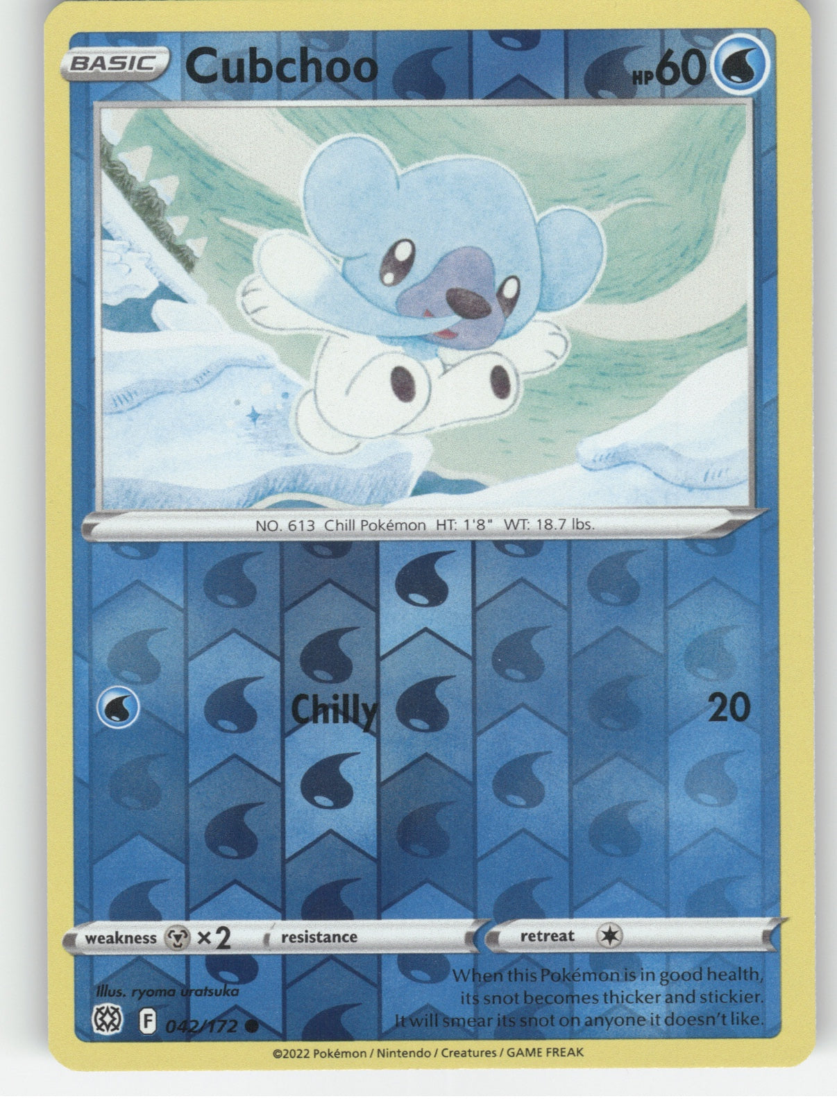 Cubchoo Reverse Holo Common SWSH09: Brilliant Stars 042/172 NM