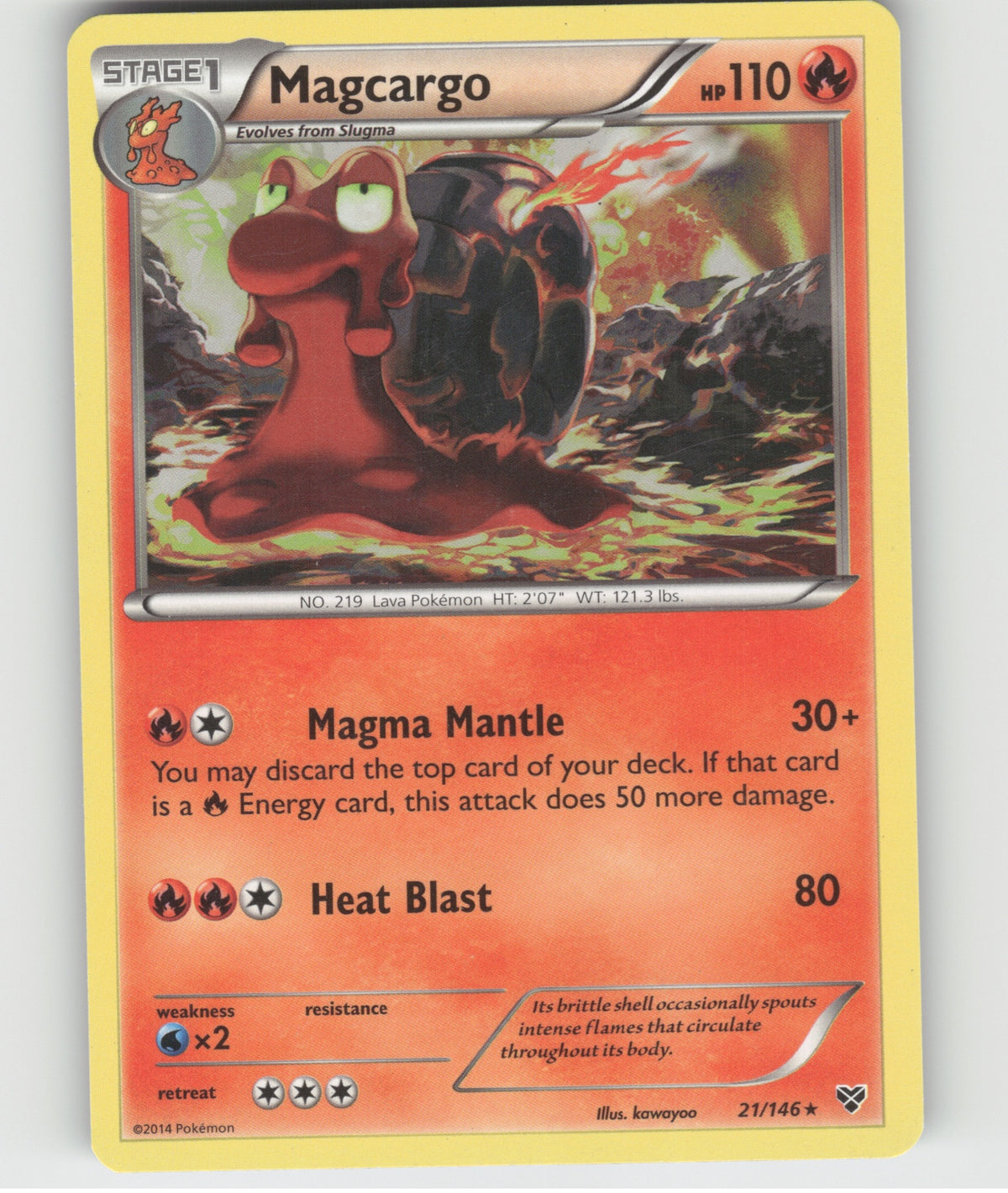 Magcargo Rare XY Base Set 21/146 LP