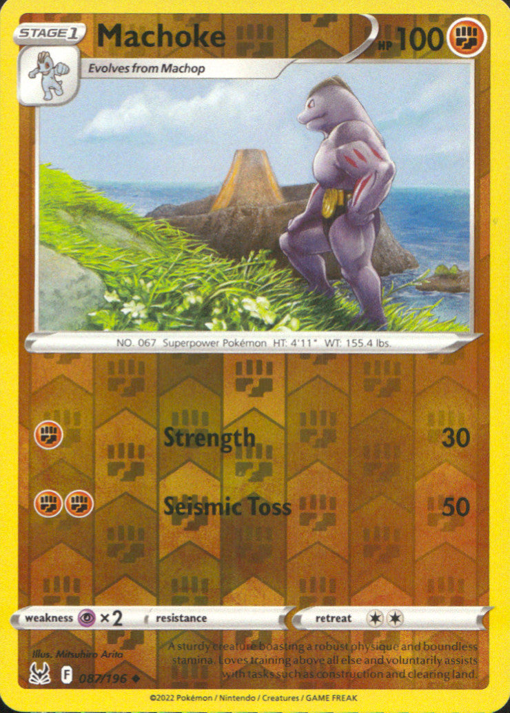 Machoke Reverse Holo Uncommon SWSH11: Lost Origin 087/196 NM