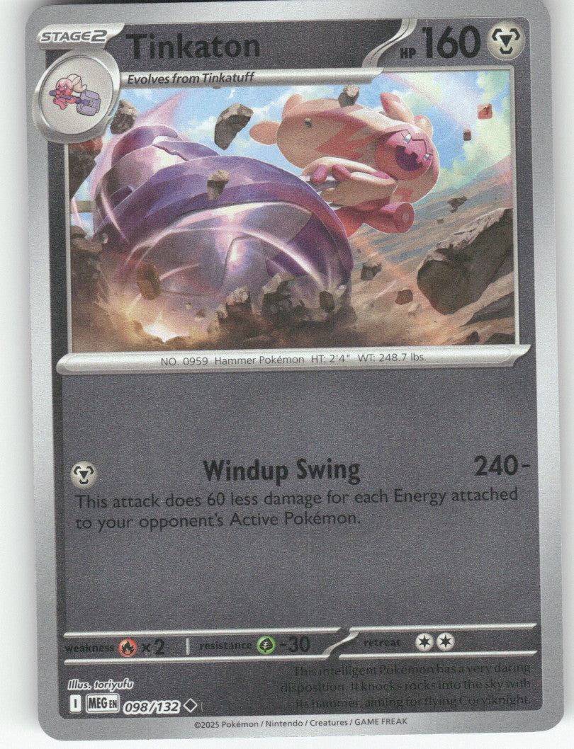 Tinkaton Reverse Holo Uncommon ME01: Mega Evolution 098/132 NM