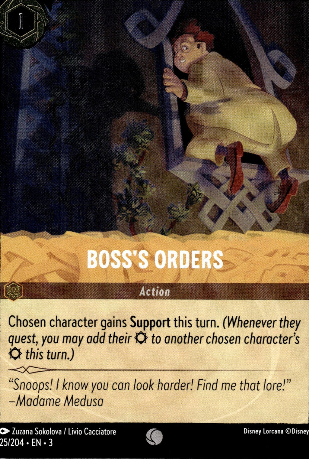 Boss's Orders Cold Foil Common Into the Inklands 25/204 NM