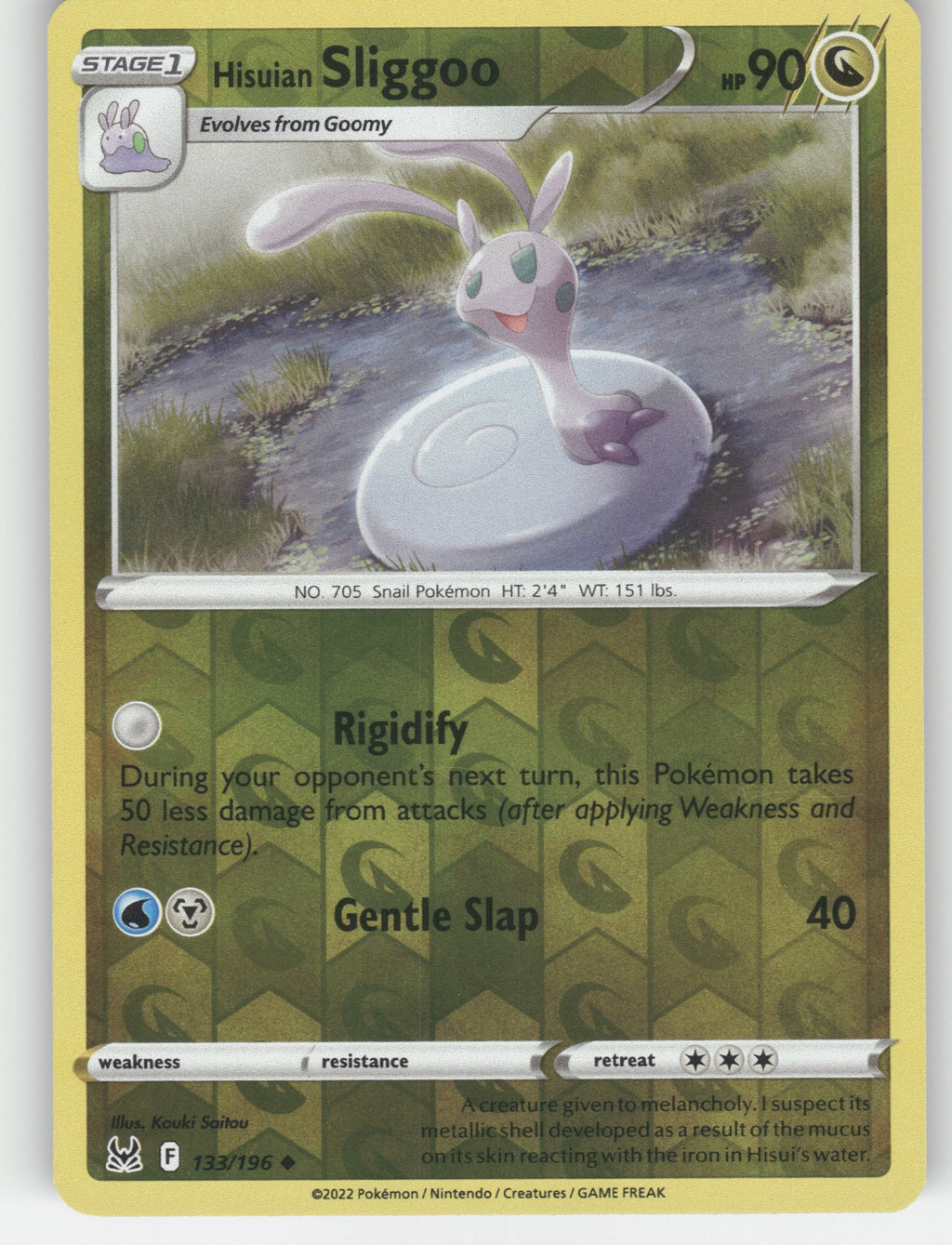 Hisuian Sliggoo Reverse Holo Uncommon SWSH11: Lost Origin 133/196 NM