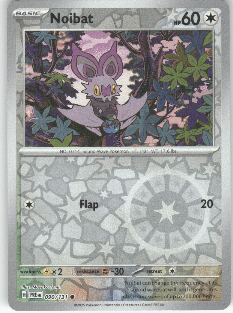 Noibat Reverse Holo Common SV: Prismatic Evolutions 090/131 NM